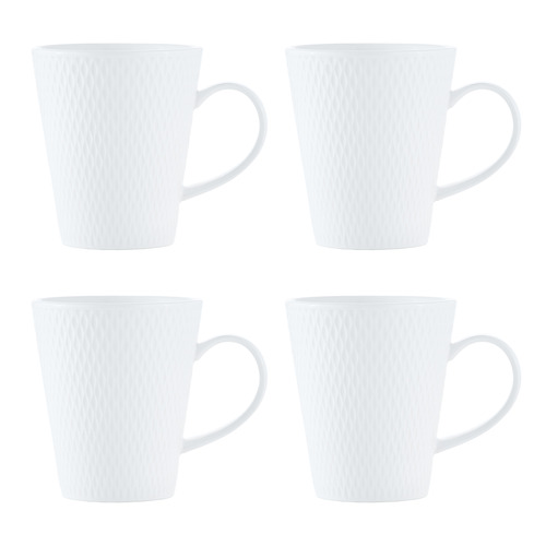 White Basics Diamonds 350ml Conical Porcelain Mug