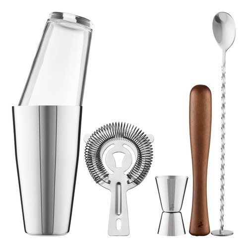 6 Piece Cocktail & Co Stainless Steel Cocktail Shaker Set