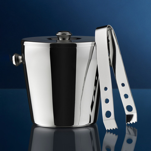 2 Piece Cocktail & Co Ice Bucket & Tong Set