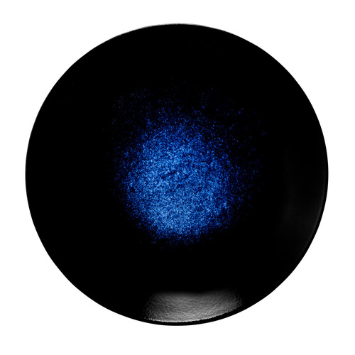 Midnight Caviar 25.7cm Porcelain Footed Bowls