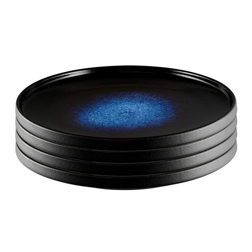 Midnight Caviar 21.2cm High Rim Side Plates