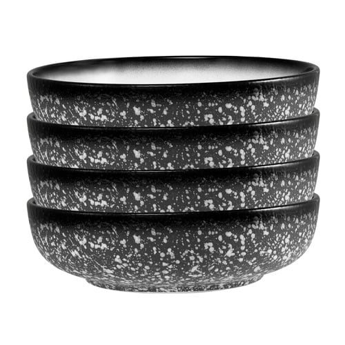 Granite Caviar 22cm Porcelain Coupe Bowls
