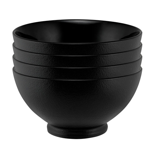 Midnight Caviar Porcelain Noodle Bowls