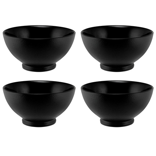Midnight Caviar Porcelain Noodle Bowls