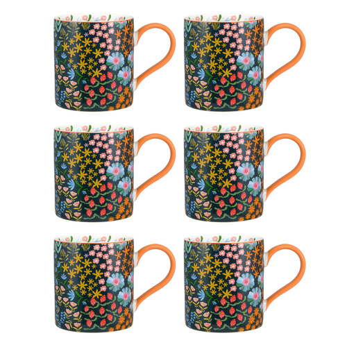 Blue Fields of Joy 350ml Porcelain Mugs
