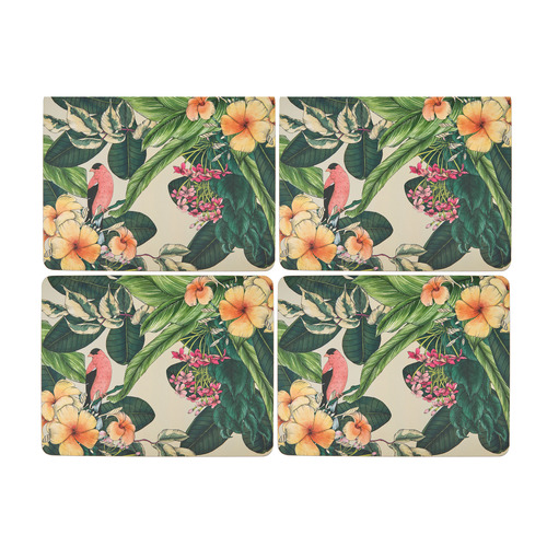The Blck Pen Frangipani Cork Back Placemats