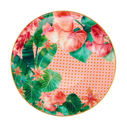Pink Teas & C's Tropicana 250ml Porcelain Cup & Saucer