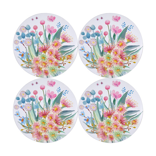 Royal Botanic Gardens Eucalyptus Bloom Round Cork Back Placemats