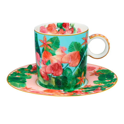 Teas & C's Tropicana 100ml Demi Cups & Saucers