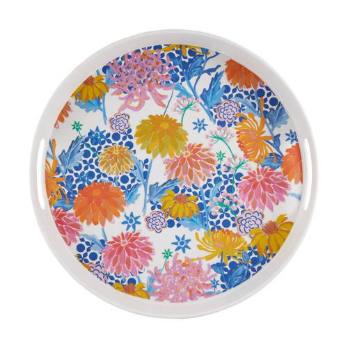 Sunburst Melamine Round Serving Tray