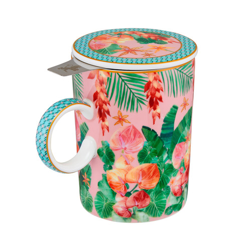 Pink Teas & C's Tropicana 340ml Mug with Infuser