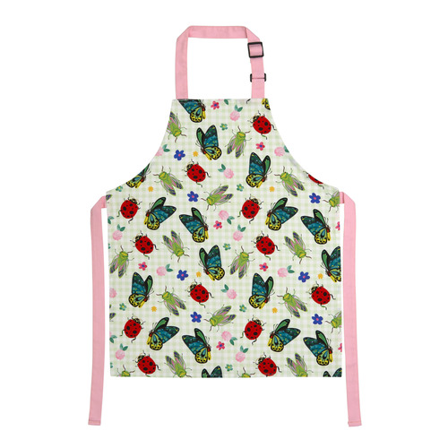 8 Piece Pink Pete Cromer Garden Party Kids Apron & Cookie Set