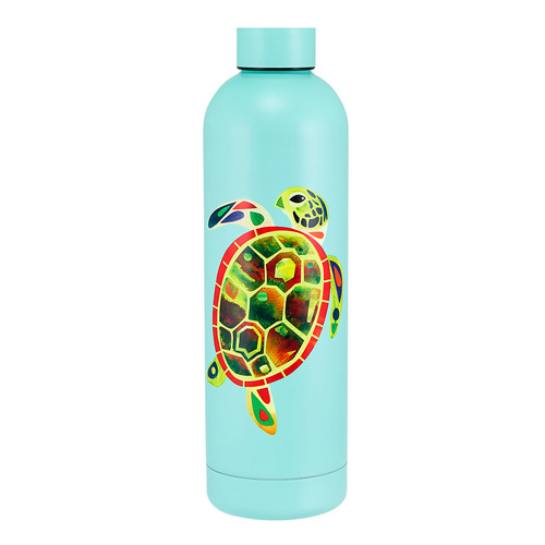 Pete Cromer Ozzie Ocean Green Turtle Double Wall 750ml Insulated Bottle