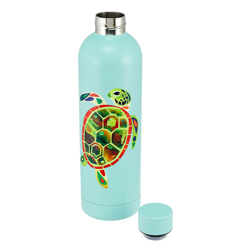 Pete Cromer Ozzie Ocean Green Turtle Double Wall 750ml Insulated Bottle
