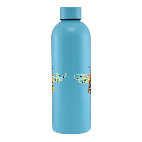 Pete Cromer Garden Party Blue Banded Bee Double Wall 750ml Insulated Bottle