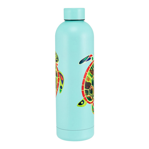 Pete Cromer Ozzie Ocean Green Turtle Double Wall 750ml Insulated Bottle