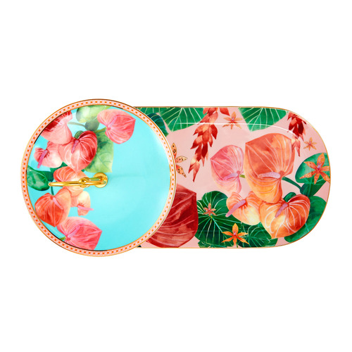Teas & C's Tropicana 2 Tiere Serving Plate