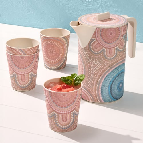 5 Piece Lou Martin Melamine Jug & Tumbler Set
