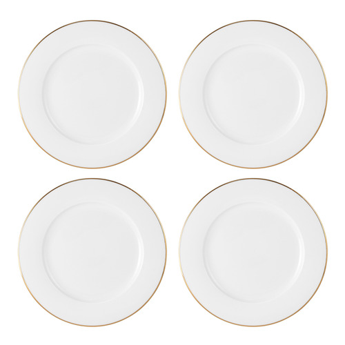 White 19cm Porcelain Rim Side Plates