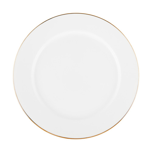 White 23cm Porcelain Rim Entree Plates