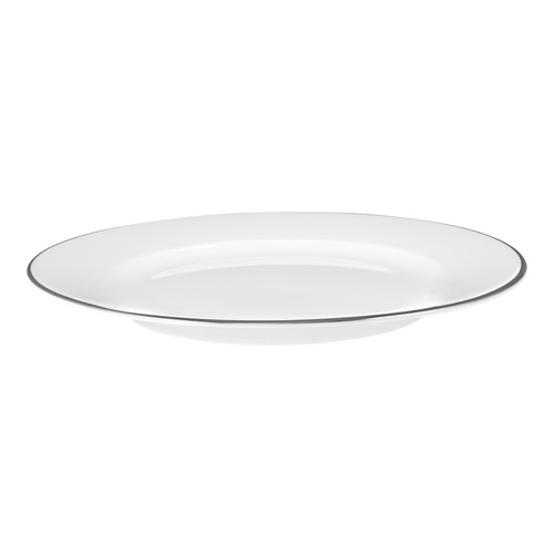 White 19cm Porcelain Rim Side Plates