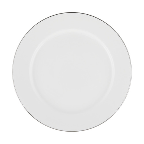 White 23cm Porcelain Rim Entree Plates