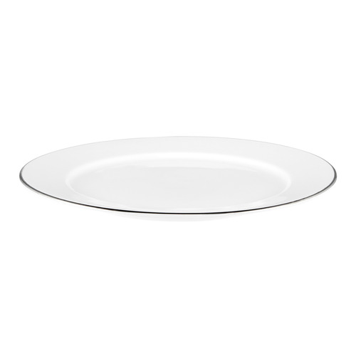White 23cm Porcelain Rim Entree Plates