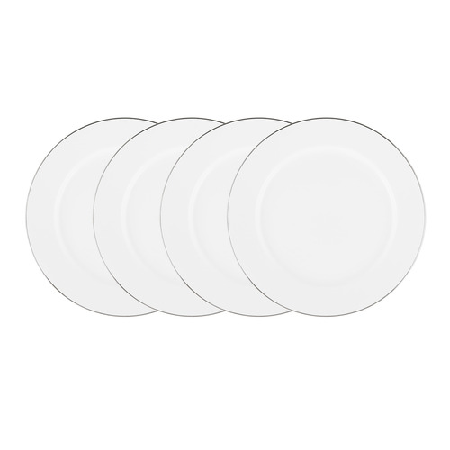 White 23cm Porcelain Rim Entree Plates