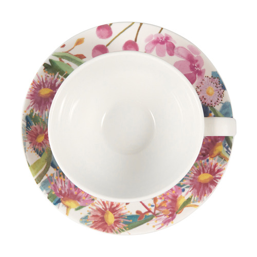 Royal Botanic Gardens Eucalyptus Bloom 200ml Coupe Cups & Saucers