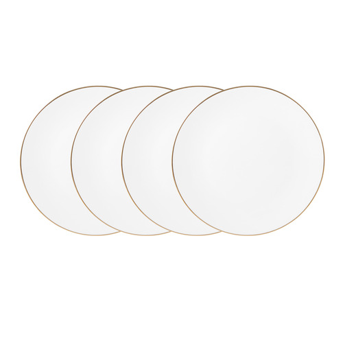 White 23cm Porcelain Coupe Entree Plates
