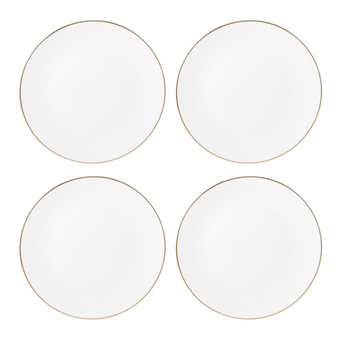 White 23cm Porcelain Coupe Entree Plates