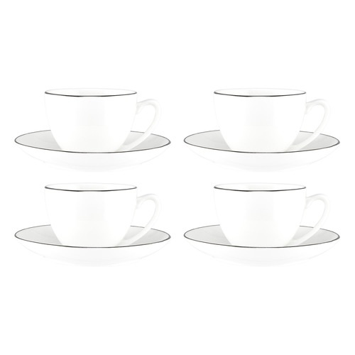 White 90ml Porcelain Coupe Demi Cups & Saucers