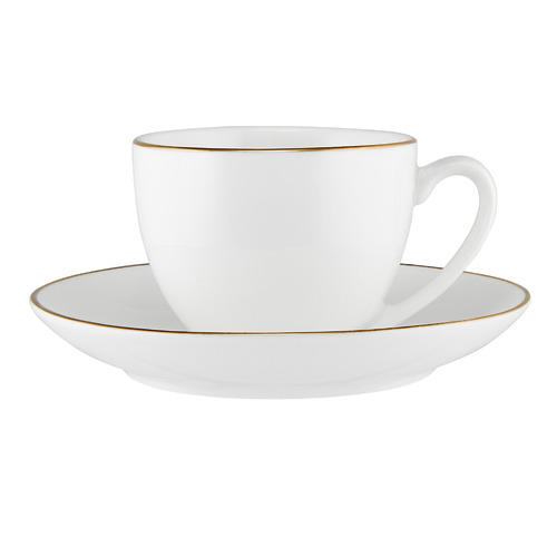 White 90ml Porcelain Coupe Demi Cups & Saucers