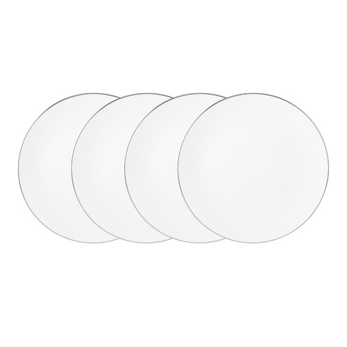 White 23cm Porcelain Coupe Entree Plates