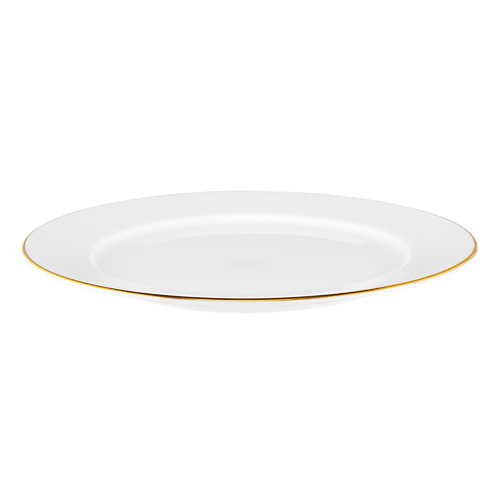 White 23cm Porcelain Rim Entree Plates
