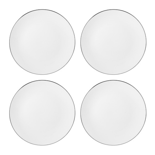 White 23cm Porcelain Coupe Entree Plates