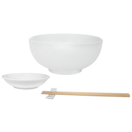 16 Piece White Basics Porcelain Rice Bowl Set