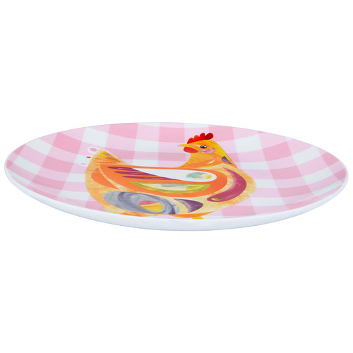 Pink Barn Friends Chook 20cm Plates