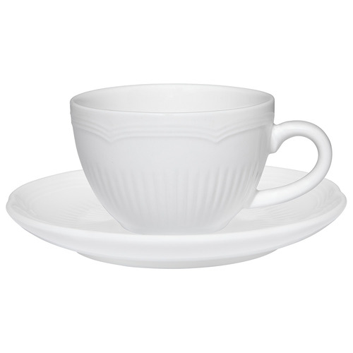 8 Piece Rococo Porcelain Demi Cup & Saucer Set
