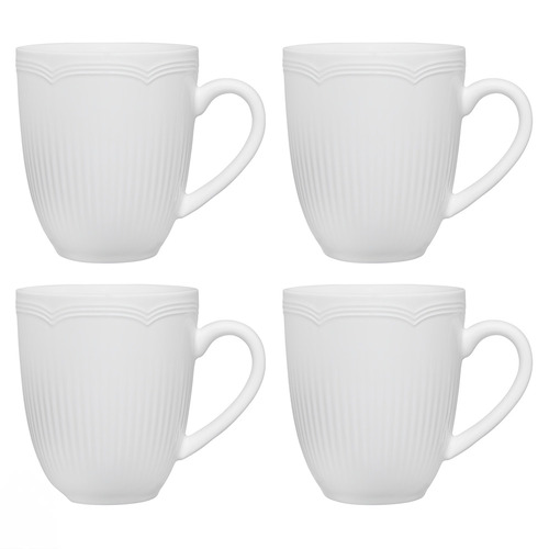 Rococo 390ml Porcelain Coupe Mugs