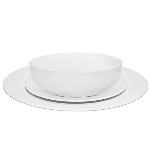 12 Piece Urban Porcelain Rim Dinner Set
