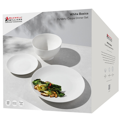 12 Piece Dynasty Porcelain Coupe Dinner Set