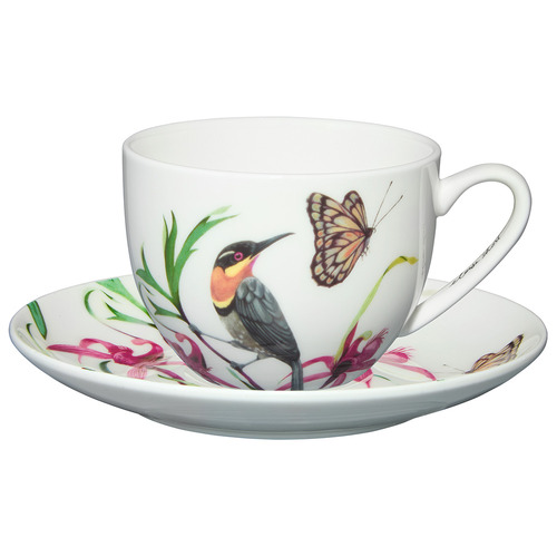 2 Piece Spinebill Honeyeater Short Lyric 240ml Cup & Saucer Set