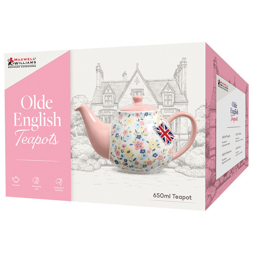 Olde English Floral Porcelain Teapot
