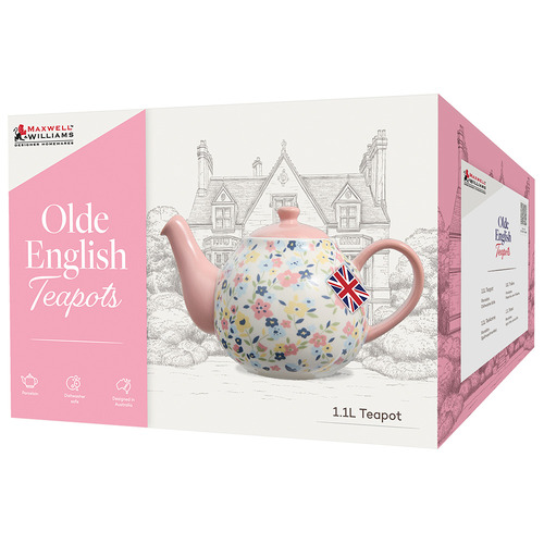 Olde English Floral Porcelain Teapot