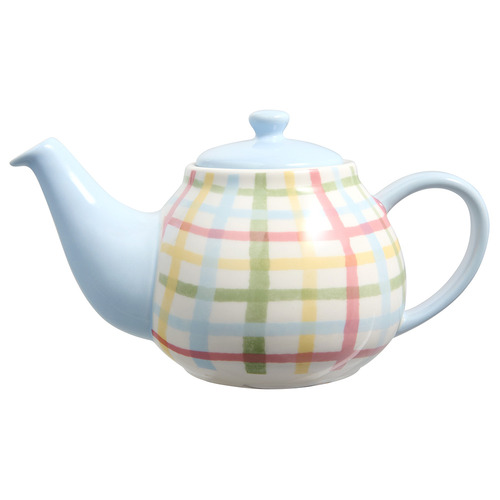Olde English Check Porcelain Teapot