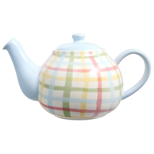 Olde English Check Porcelain Teapot
