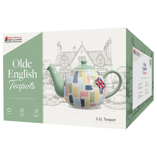 Olde English Brush Stroke Porcelain Teapot