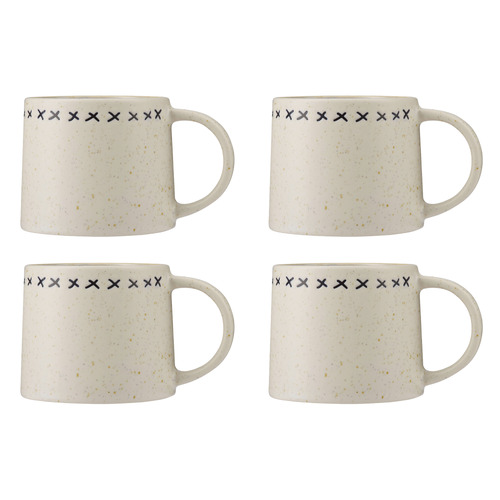 The Mug Club Indigo Blue Cross 300ml Stoneware Mug