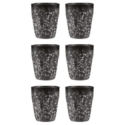 Caviar Granite 250ml Porcelain Latte Cups
